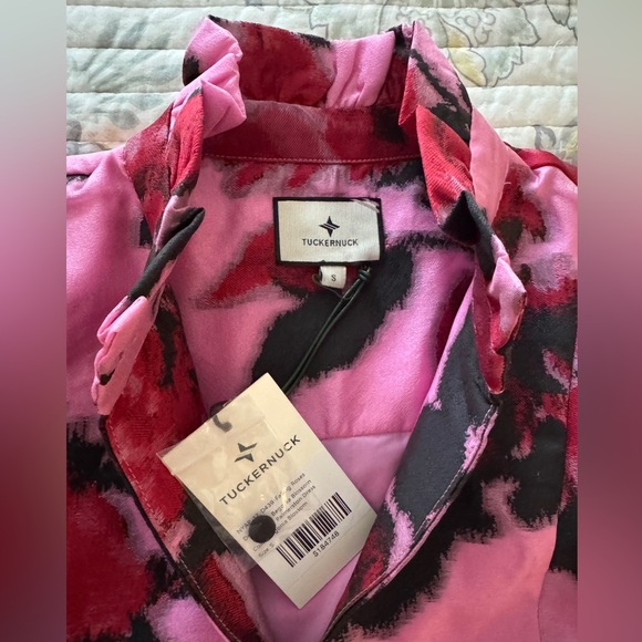 Tuckernuck Cerise Blossom Jacquard Palmerston Dress Size Small NWT - Picture 8 of 8